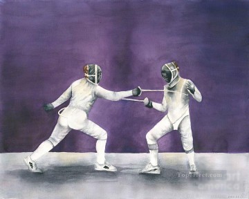  French Canvas - french fencing competition laura ramsey impressionist